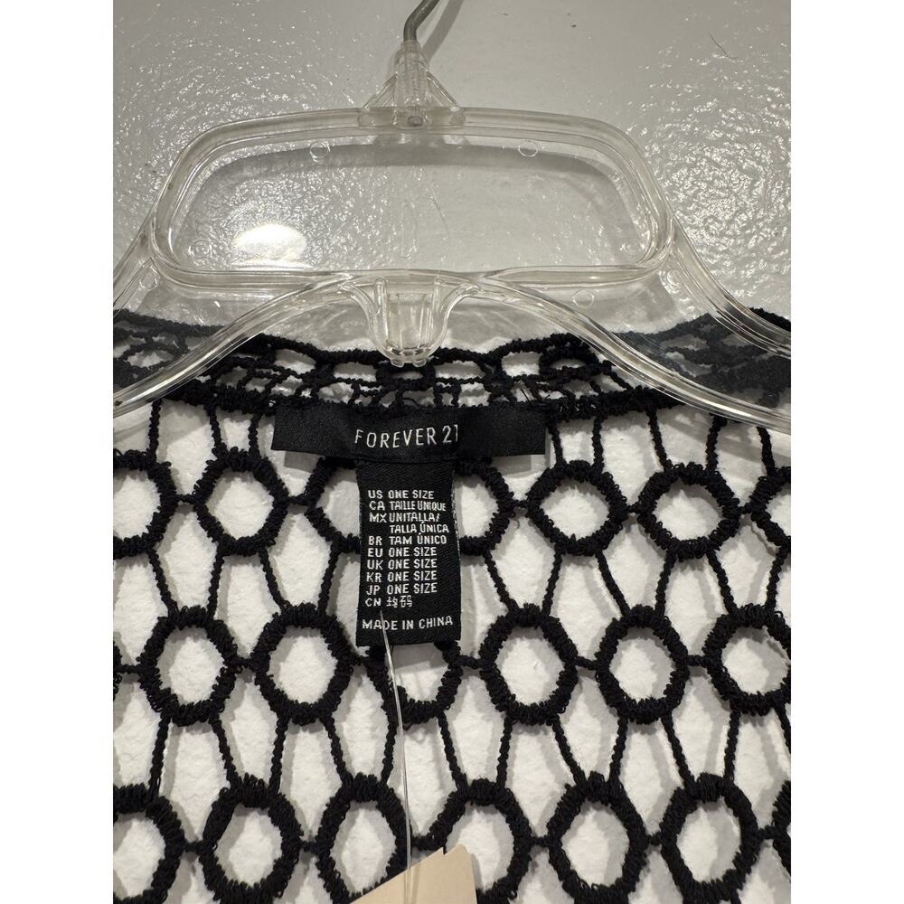 Forever 21 Black Crochet Cardigan Whimsigoth Boho Fairy Festival‎ Boho One Size - Picture 4 of 8
